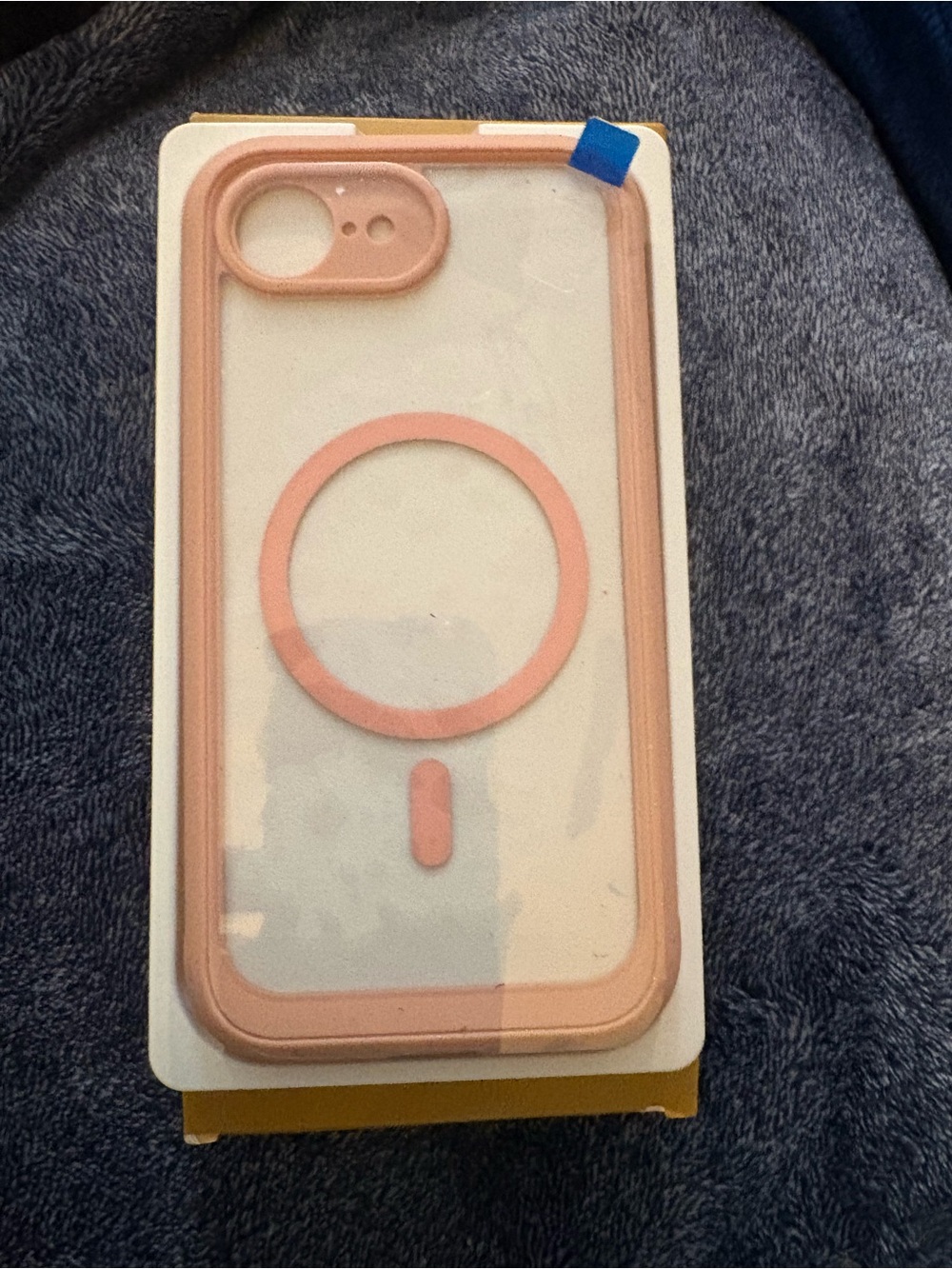 Clear Fill Cover Phone Case with Rose Gold Magnetic Ring - Compatible Design